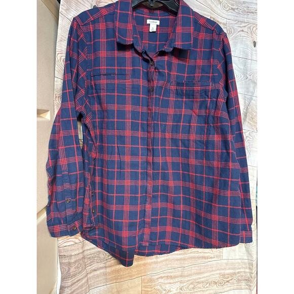 LL BEAN flannel cotton shirt size XL PETITE - Picture 1 of 5
